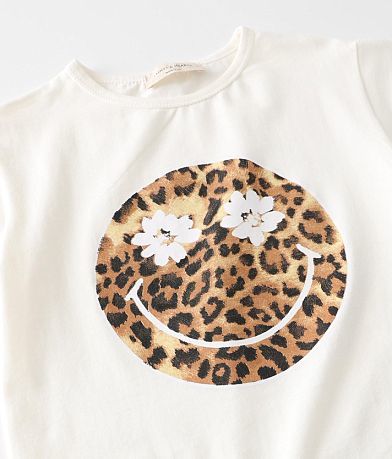 Saints &amp; Hearts Girls - Smiley Face T-Shirt misc detail 1 view