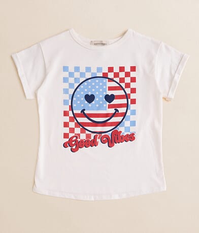 Saints & Hearts Girls - Good Vibes America T-Shirt front view