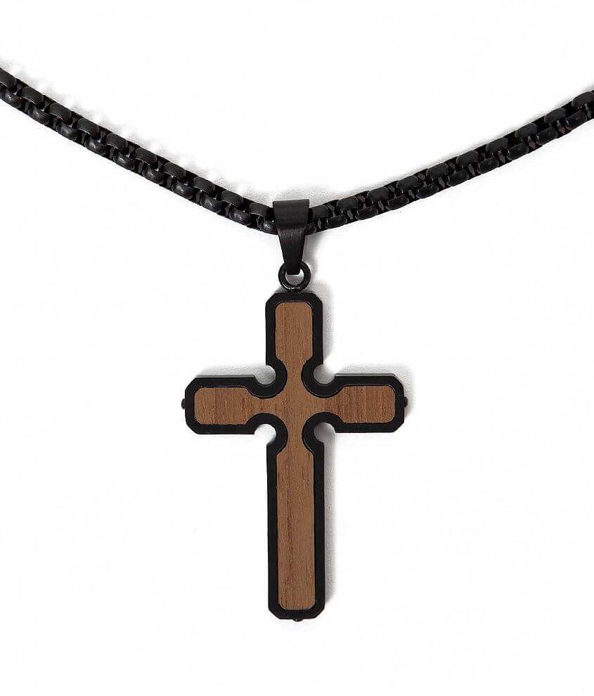 Inox Cross Necklace front view