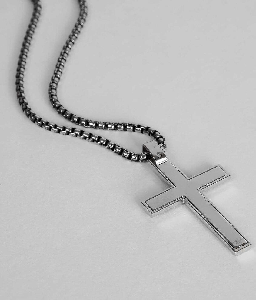 Inox Case Cross Necklace front view