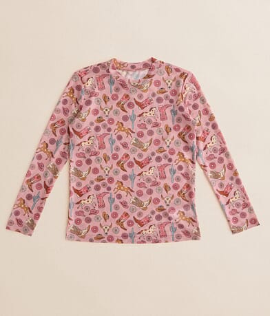 The Twisted Filly Girls - Western Mesh Top front view
