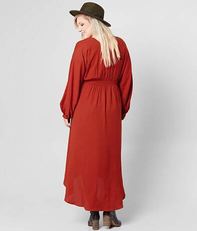 Flying Tomato High Low Hem Kimono - Plus Size Only BACK