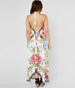 Flying Tomato Floral Gauze Maxi Dress - Women's Dresses in Ivory
