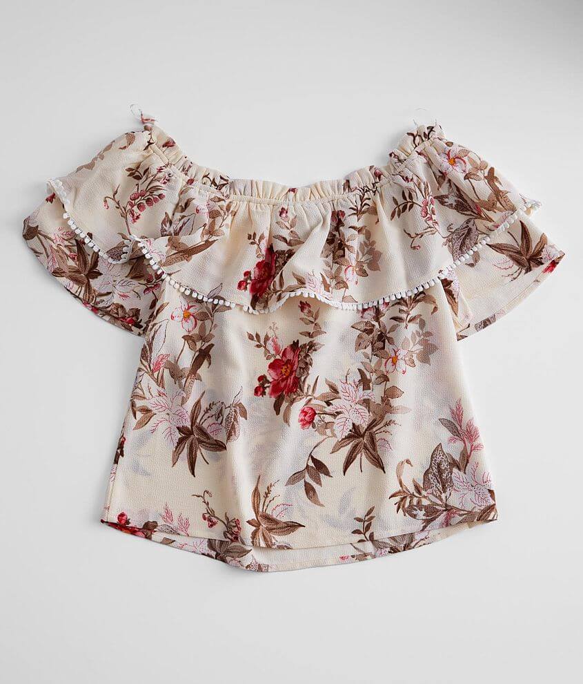 Flying Tomato Floral Off The Shoulder Top front view