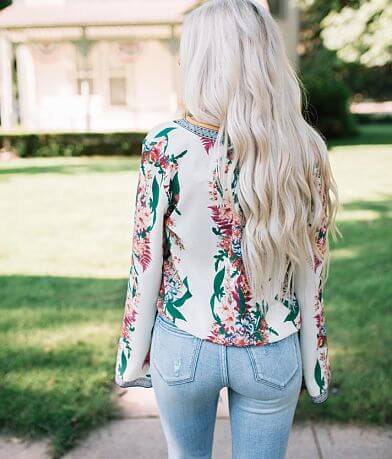 Flying Tomato Floral Gauze Top BACK