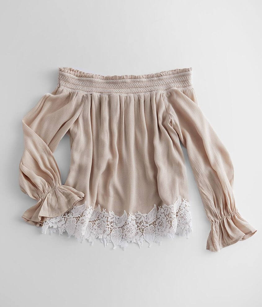 Image of Flying Tomato Embroidered Off The Shoulder Top