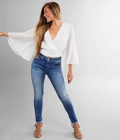 Jealous Tomato Cropped Chiffon Wrap Blouse MISC_DETAIL_1