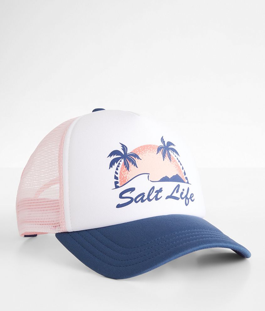 Salt Life Womens Floral Trucker Hat - Blue/Pink - One Size
