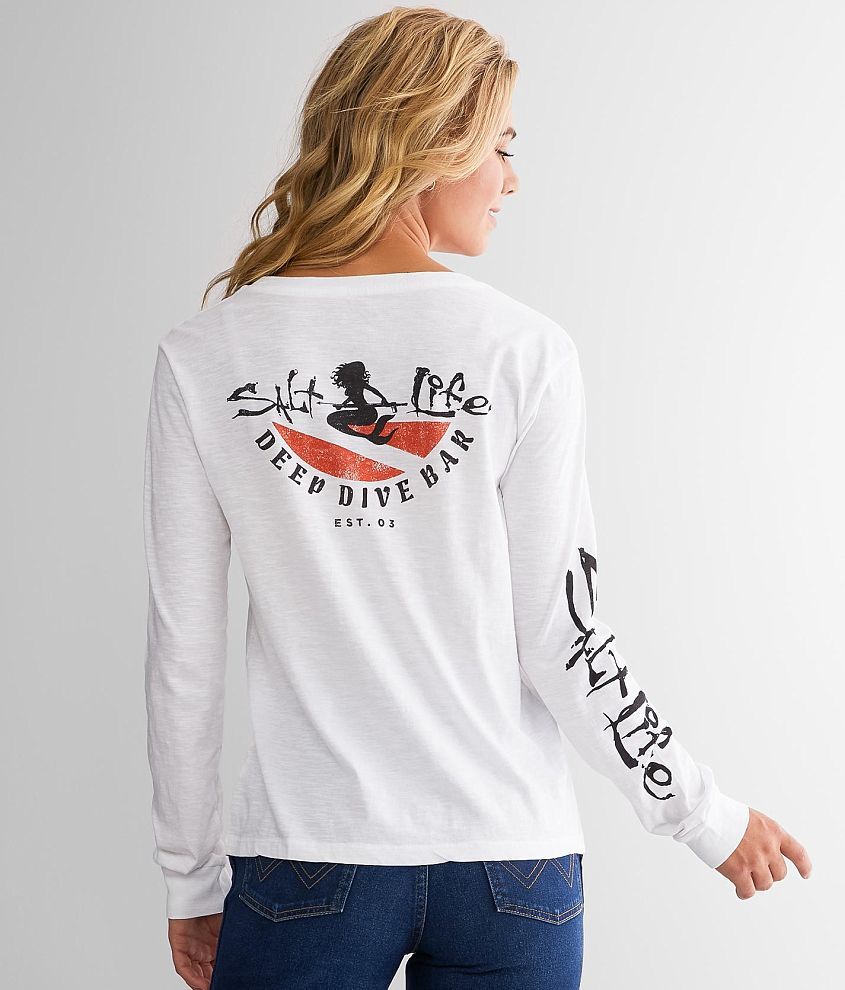 Deep Dive Bar Long Sleeve Tee | 2XL | White (White)