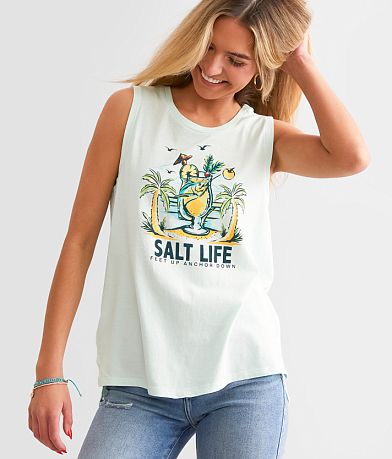Salt Life Drink Up Tank Top front view