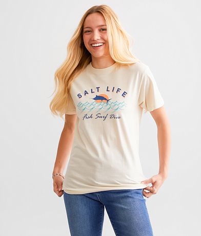 Salt Life Sunset Jumpers T-Shirt front view