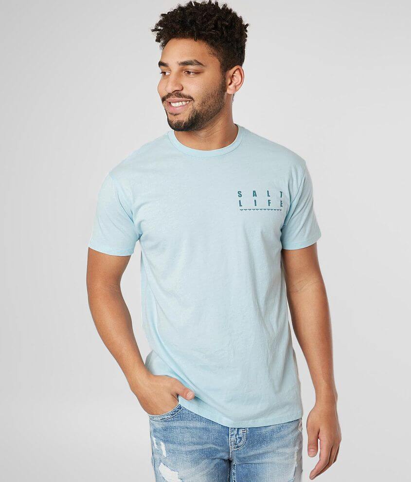 Salt Life Optic Tails T-Shirt - Men's T-Shirts in Ice Blue Heather | Buckle