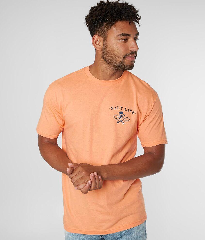 Salt Life Tuna On The Rocks T-Shirt - Men's T-Shirts in Grapefruit | Buckle