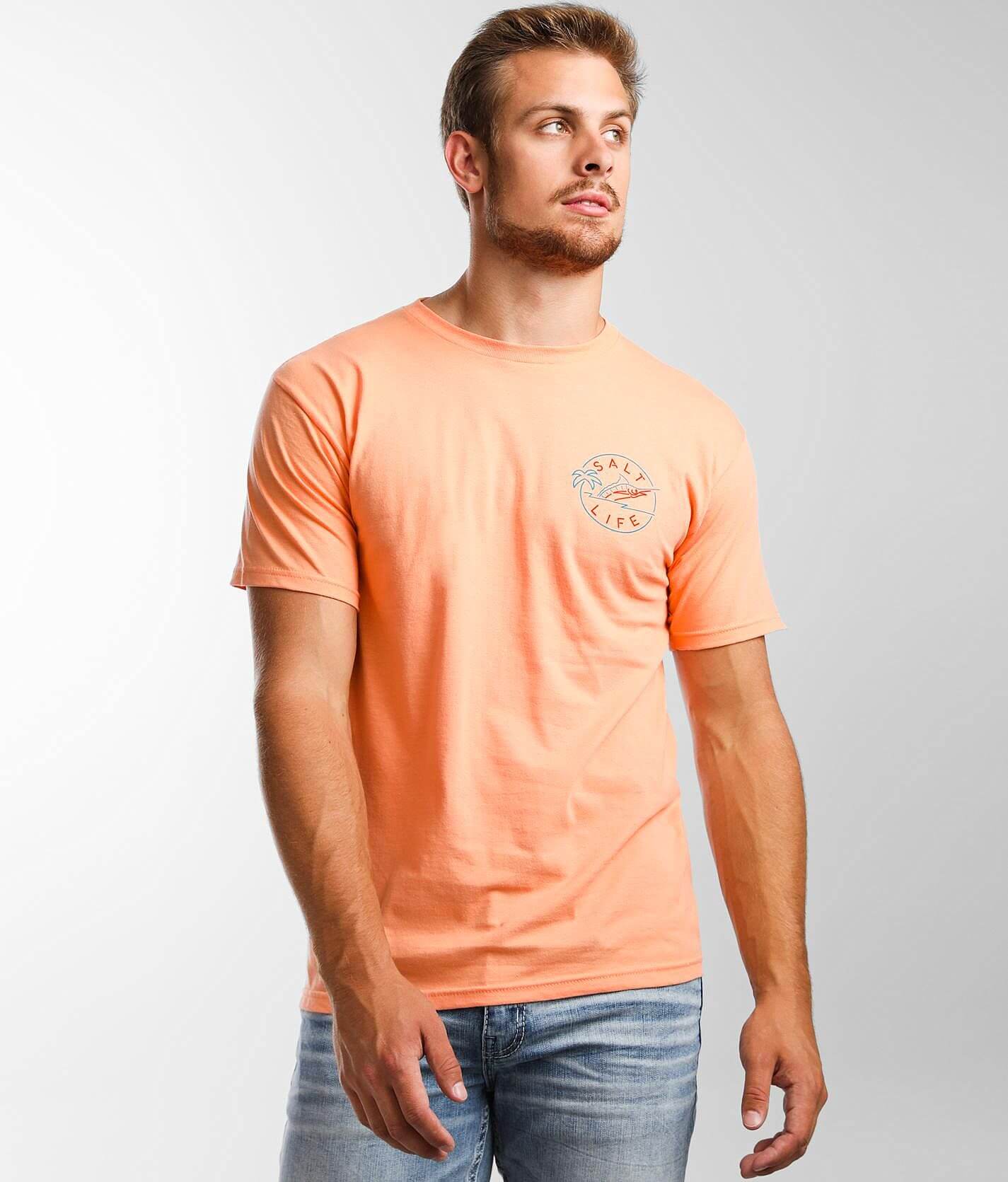 Salt Life Hook It T-Shirt - Men's T-Shirts in Grapefruit