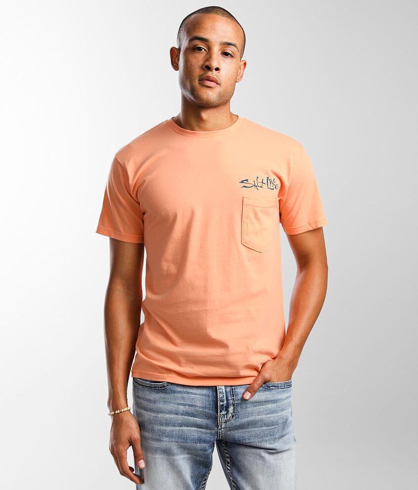 Salt Life Hook It T-Shirt - Men's T-Shirts in Grapefruit