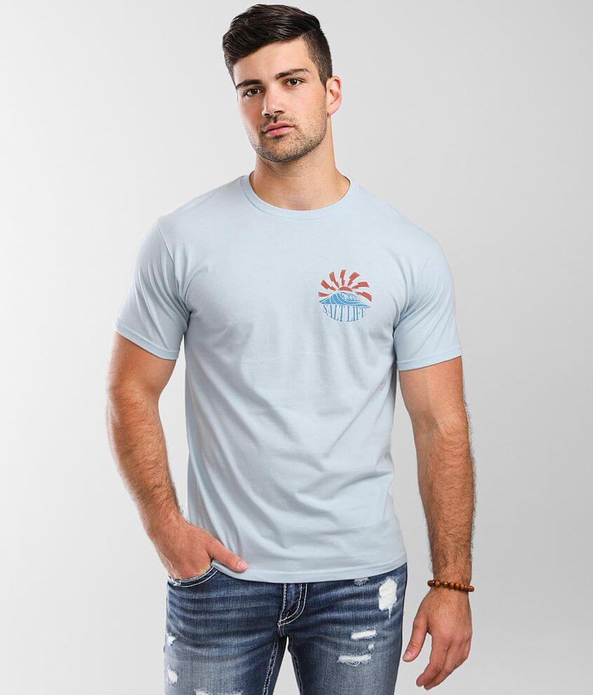 Salt Life Rising Sun Rays T-Shirt - Men's T-Shirts in Blue Stone | Buckle