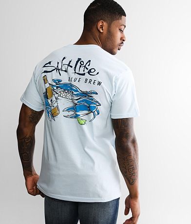 Salt Life Blue Brew Crab T-Shirt back view