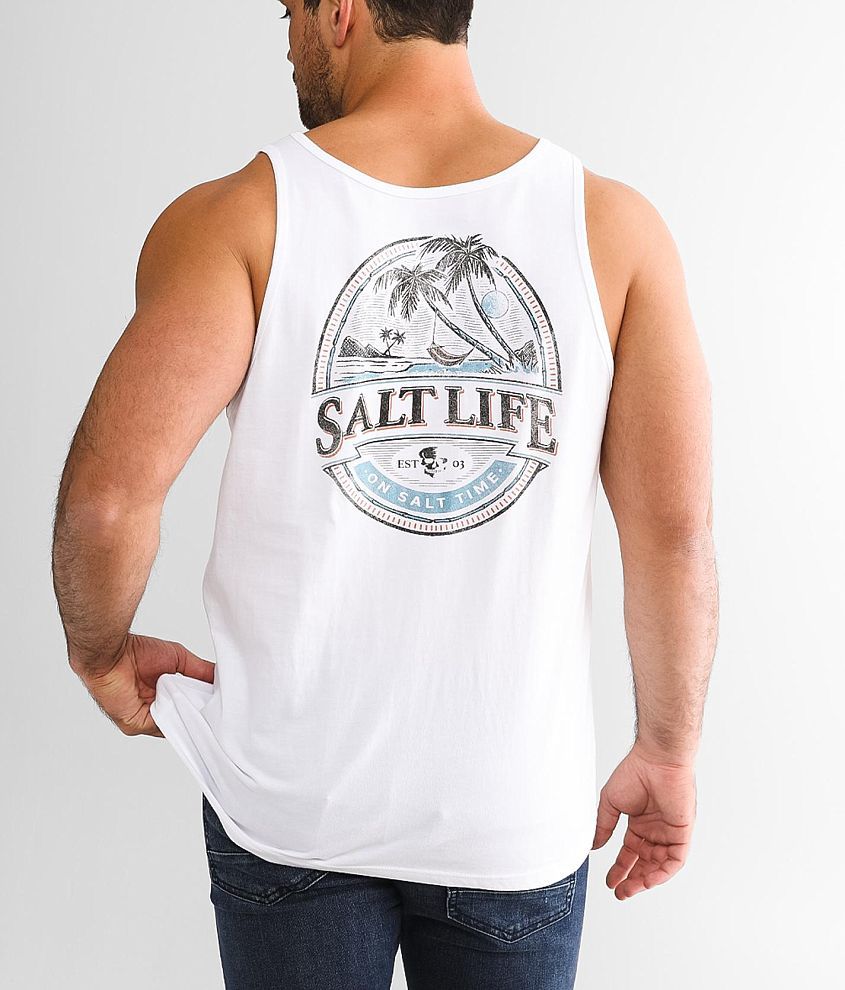 Salt Life Island Hammock Tank Top - Men's Tank Tops in White | Buckle