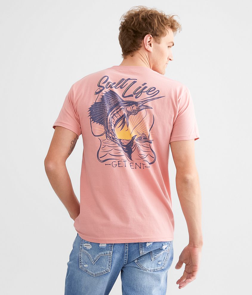 Salt Life Golden Hour Pocket Graphic Tee - Clay - Medium