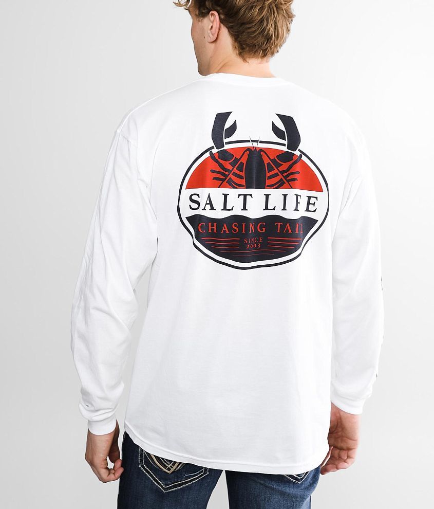 Salt Life Lobster Tailin' T-Shirt - White Large, Men's