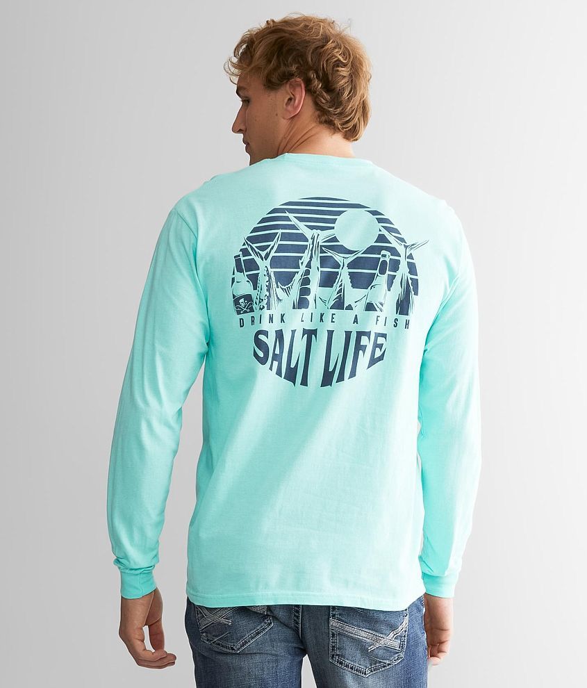 Salt Life Drink Like A Fish T-Shirt front view