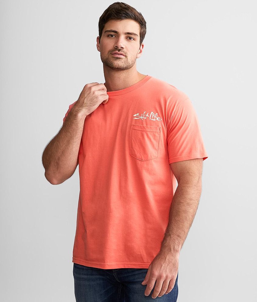 Salt Life Chasin' Tail T-Shirt - Men's T-Shirts in Burnt Coral Buckle