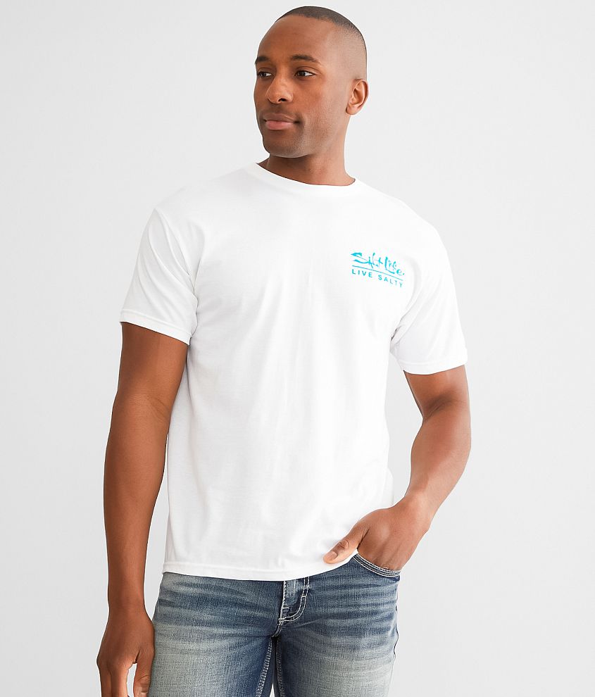 Salt Life Iconic Space T-Shirt - Men's T-Shirts in White | Buckle