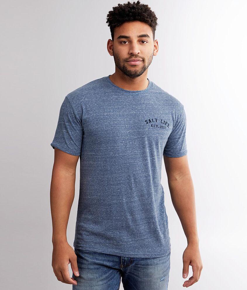 Salt Life Thrill Is Reel T-Shirt - Men's T-Shirts in Vintage Blue | Buckle