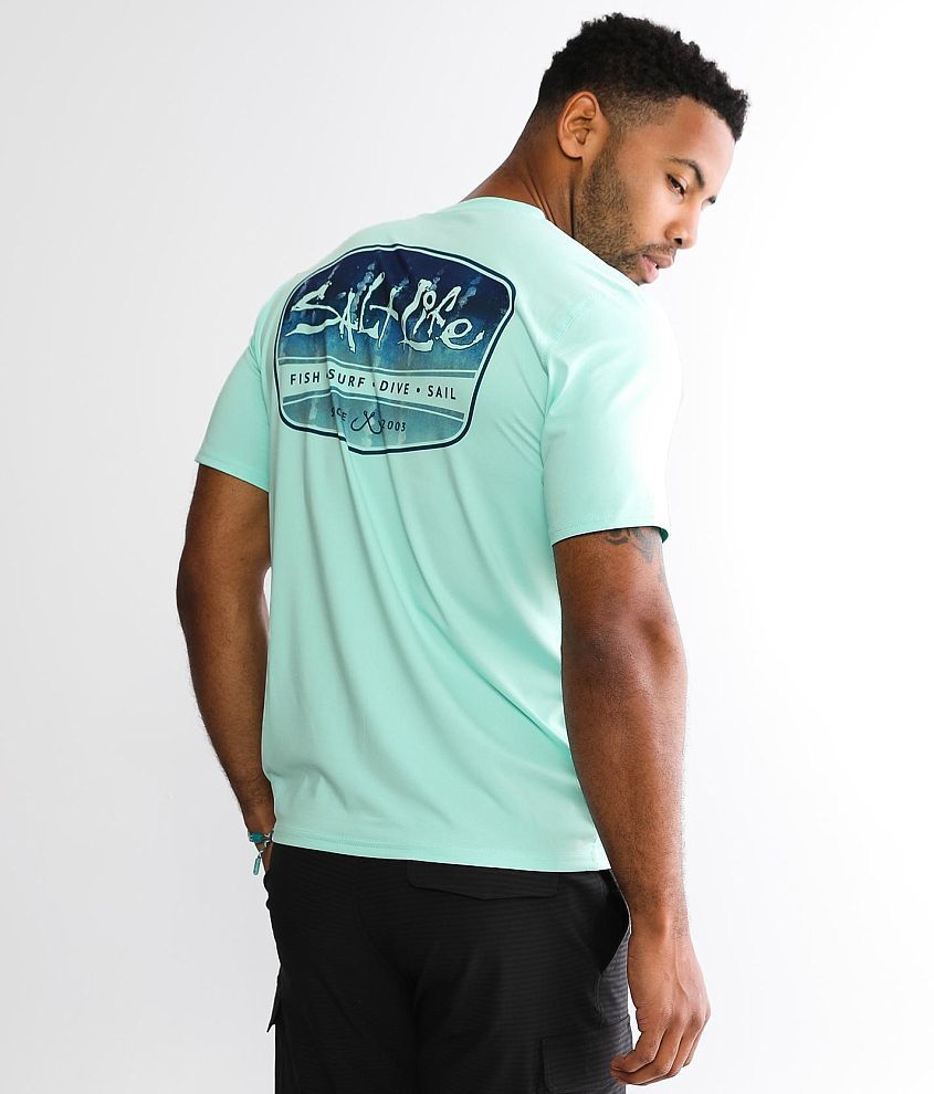 Salt Life Marlin Fade Performance SLX T-Shirt front view