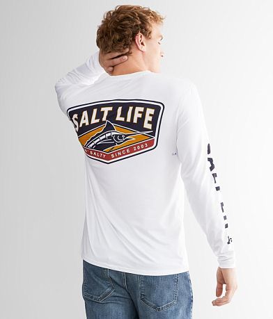 Salt Life Men's Salty Times Ahead Performance Logo Graphic Long