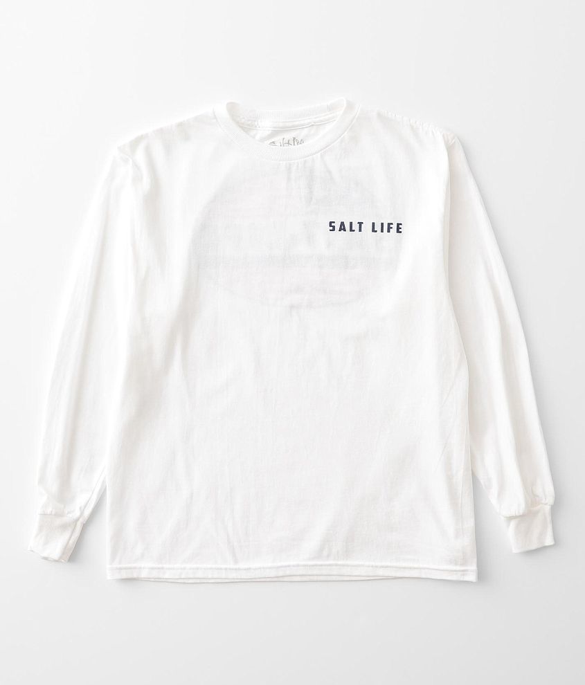 Boys - Salt Life Amerifinz T-Shirt - Boy's T-Shirts in White | Buckle