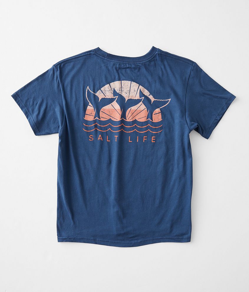 Girls - Salt Life Sunset Whales T-Shirt front view