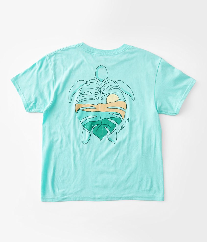 Girls - Salt Life Turtle Leaf T-Shirt front view