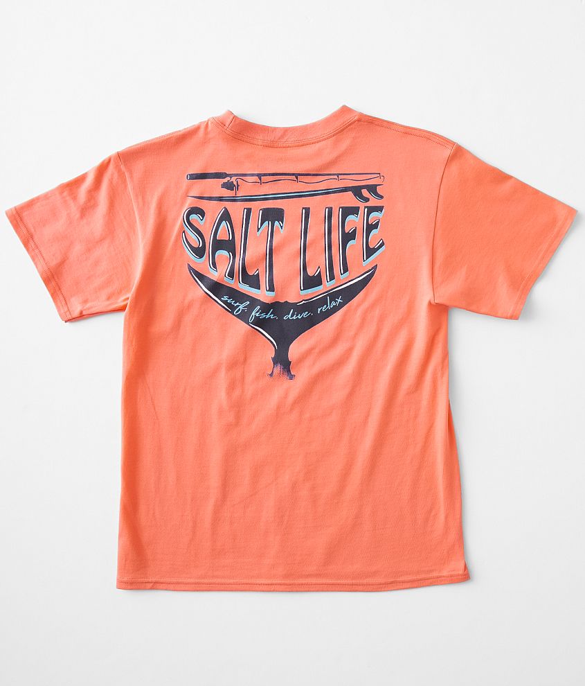 Boys - Salt Life Reel Wicked T-Shirt - Boy's T-Shirts in Ocean Coral