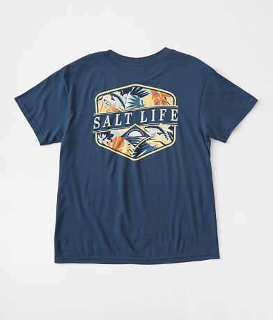 Salt Life Boys - Retro Tropical T-Shirt front view