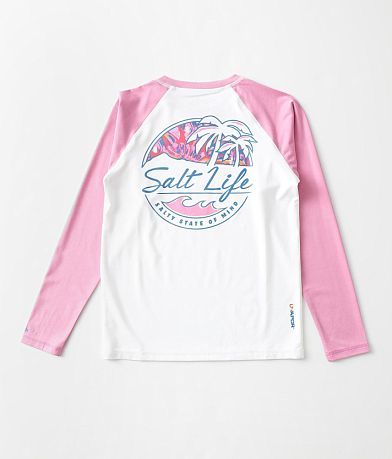 Salt Life Girls - Shady Palms Performance T-Shirt front view