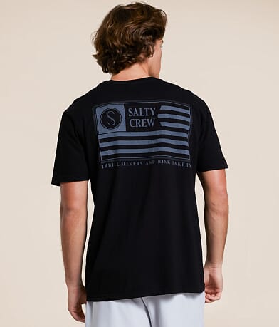 Salty Crew Freedom Flag T-Shirt front view