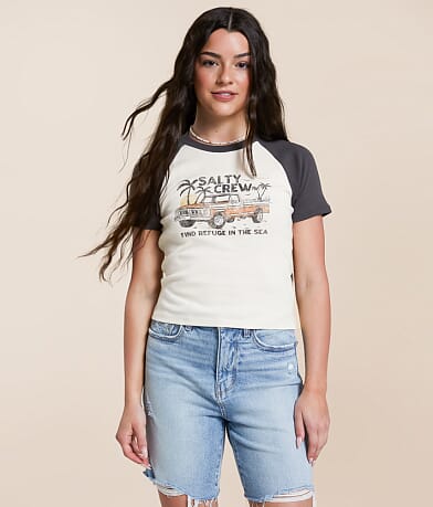 Salty Crew Tailgate Raglan Baby T-Shirt front view