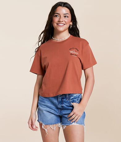 Salty Crew Boat Shop Cropped T-Shirt front view