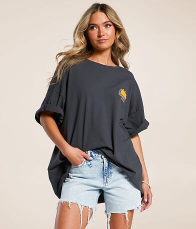 Salty Crew Palm Set Cover-Up T-Shirt front view