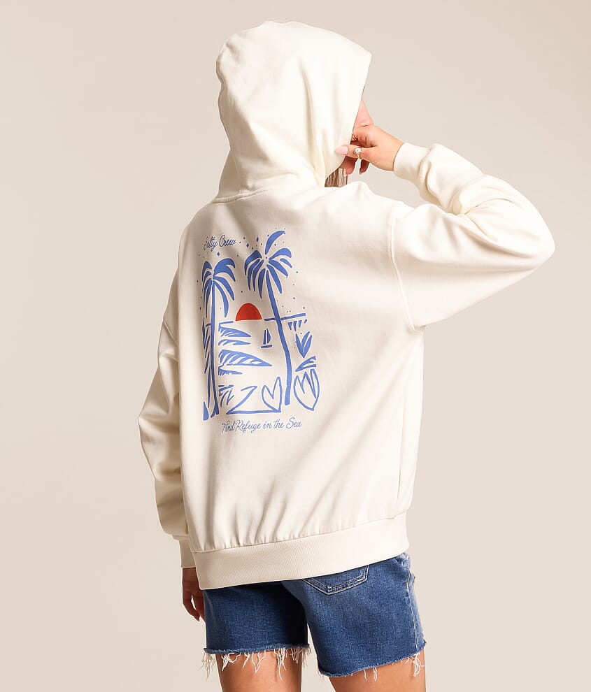 Geo Palm Hooded Sweatshirt