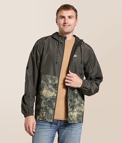 Salty Crew Surface Windbreaker Hooded Jacket front view