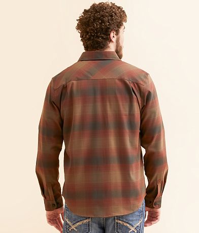 Salty Crew Fathom Tech Flannel Stretch Shirt back view