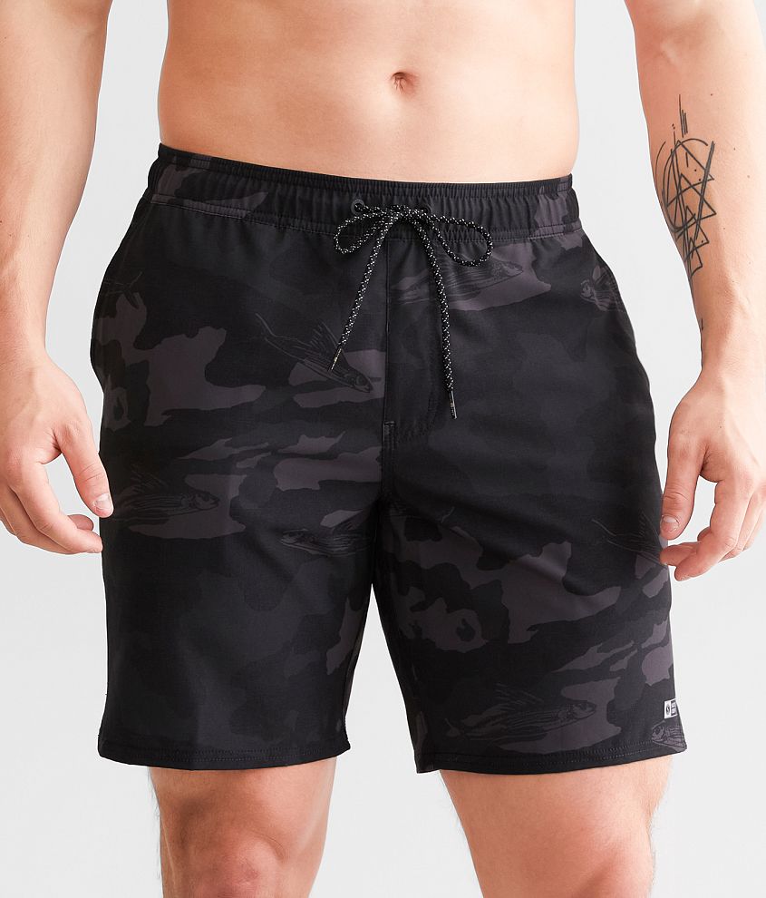 Salty Crew Cabin Cruiser Lowtide Stretch Swim Trunks front view