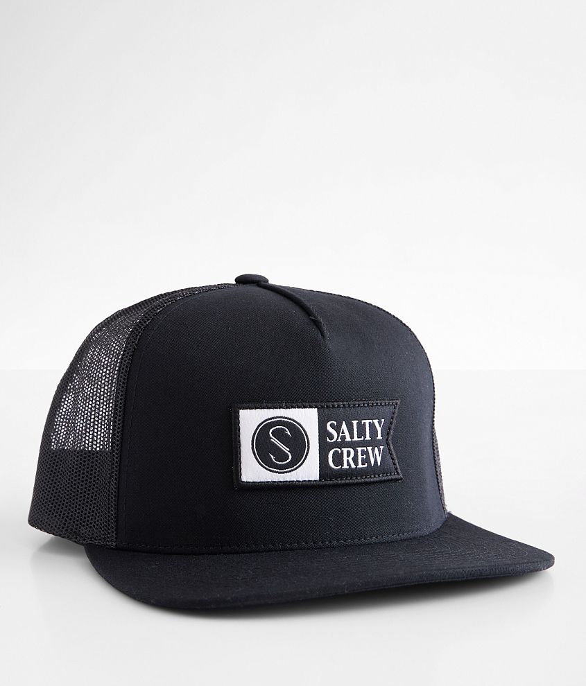 Salty Crew Alpha Twill Trucker Hat front view