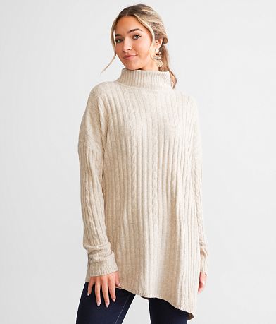 red by BKE Cable Knit Sweater front view