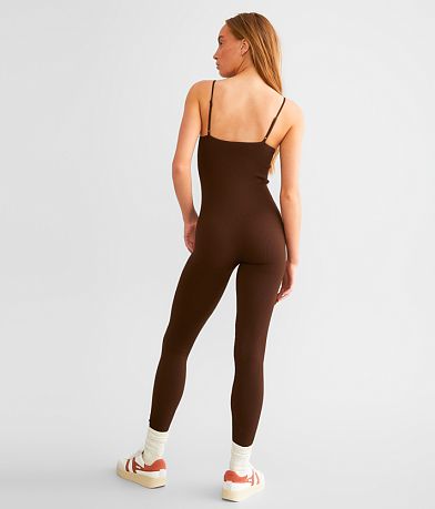 FCT Basics Seamless Ribbed Jumpsuit back view