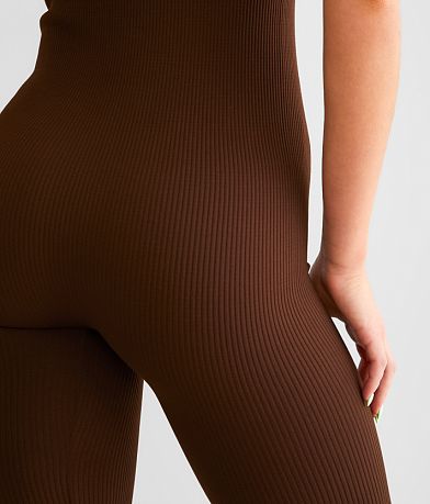 FCT Basics Seamless Ribbed Jumpsuit back pocket view