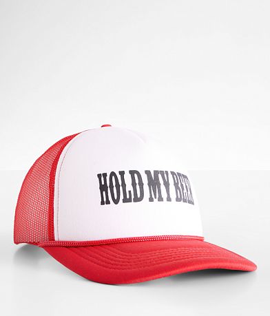 MADLEY. Hold My Beer Trucker Hat front view
