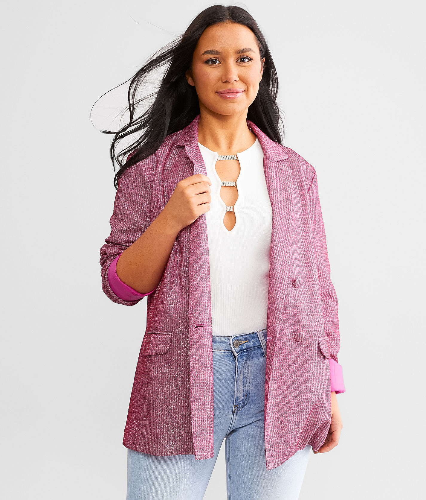 アウターその他 MSGM Woman Blazer Pink 3841MDG15257113 12 MSGM: Blazer woman - Pink | MSGM blazer 3841MDG15257113
